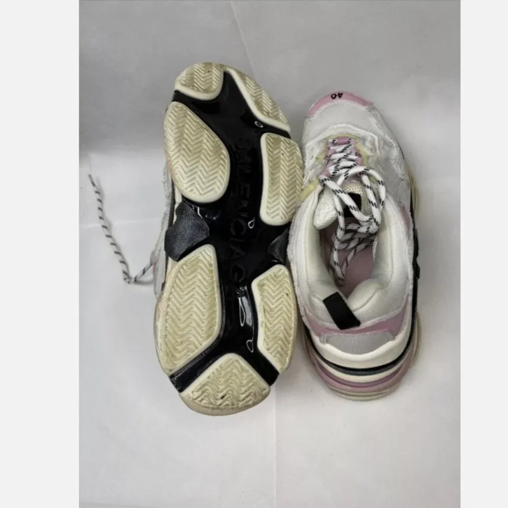 BALENCIAGA TRIPLE S MEN'S SNEAKERS MESH AND LEATHER SIZE 7 - Picture 7 of 7